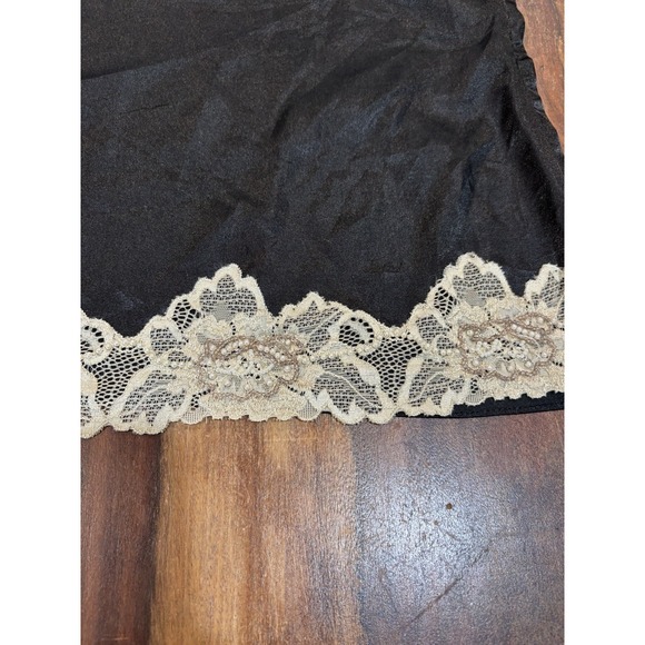 vintage Rickis satin camisole ivory lace beading side zipper size 10 coquette - Picture 3 of 11